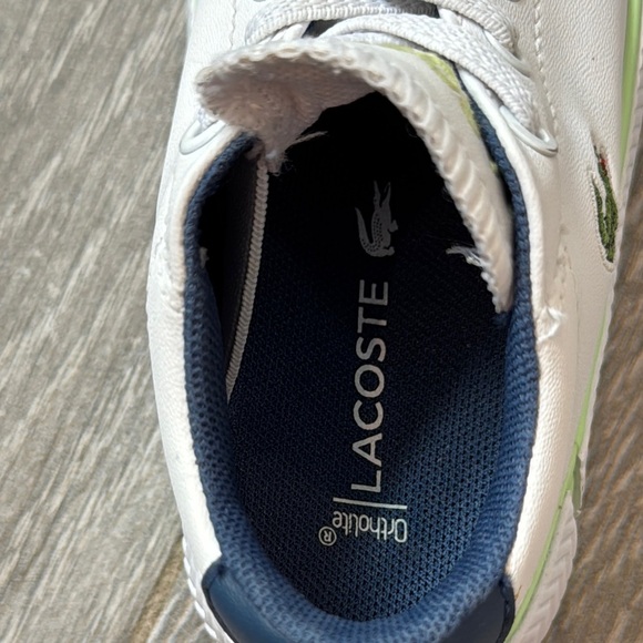 Lacoste White and Green Sneakers Classic Style Size US4.5 - Picture 3 of 7